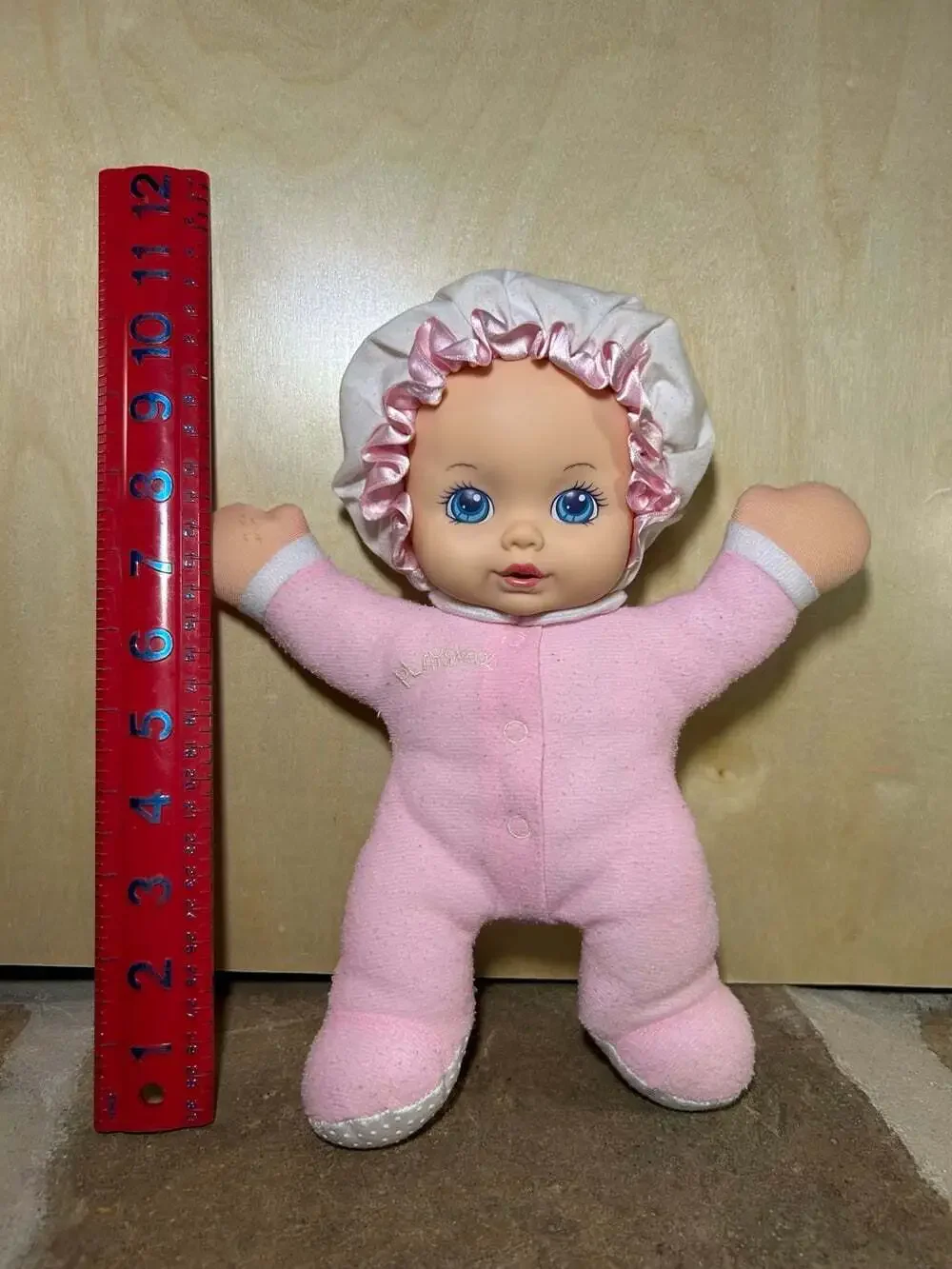 Vintage Rare Playskool My Very First Baby Doll 1990s Plush Pink READ